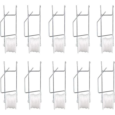 Crochets De Tomate, 10PCS Crochets à Rouleaux De Support pour Tomates, Support De Plante pour Le Treillis à Cordes, Ficelle Vigne Culture Treillis Rouleau Crochet, pour Concombre Luffa Raisins (1/5)