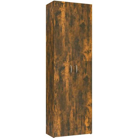 Maison Exclusive - Armadio per Ufficio Rovere Fumo 60x32x190 cm Legno Multistrato (1/5)