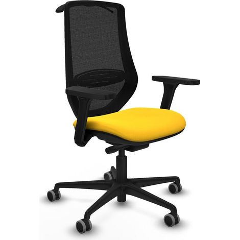 piqueras-y-crespo Mardos chaise de bureau jaune confortable (1/3)