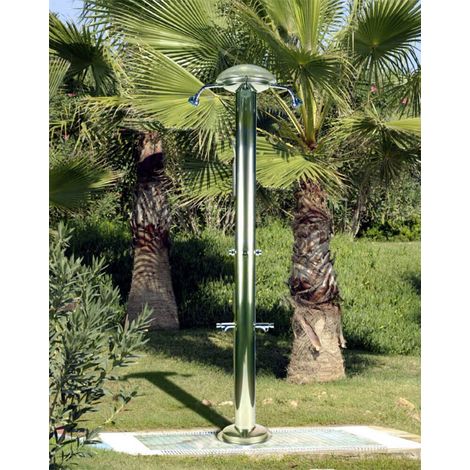 Doccia da Giardino Quadrupla 4 Temporizzatori e 2 Lavapiedi ATI Docce MUL-4P Inox Anodizzato (1/5)