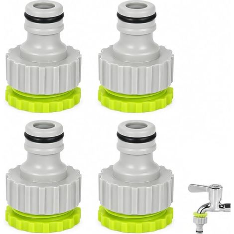 4pcs Embout Tuyau Arrosage 1/2 3/4, Plastique Raccord Tuyau d'Arrosage (1/5)