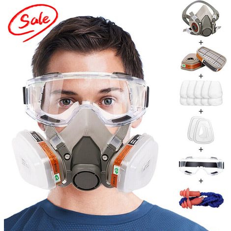 Comprehensive Safety Gear Set for Carpentry,Grinding,Welding,and Demolition-Includes Respirator,Goggles,Filters,Earplugs,and More