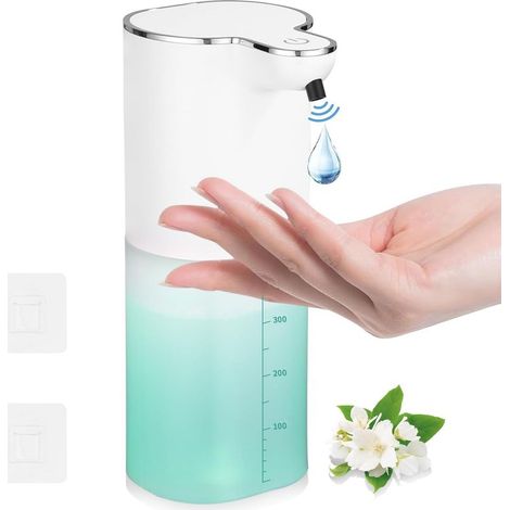 Distributeur Savon Automatique Mural, 400ml Distributeur de Savon Automatique, avec USB Rechargeable, IPX5 étanche sans Contact Distributeur Savon,Convient pour la Cuisine, la Salle de Bain (1/5)