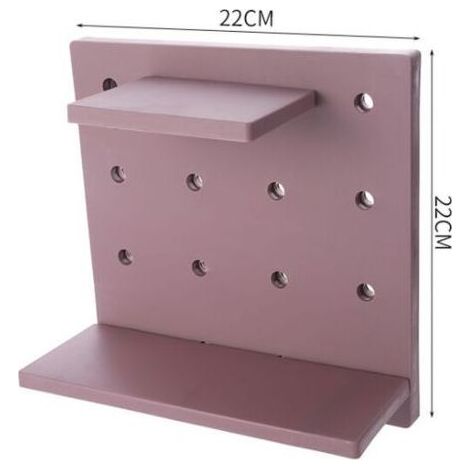 Ahlsen étagère murale 3 pièces en panneau perforé, organisateur mural en plastique pour la maison, la cuisine, la salle de bain, le bureau, (violet) (1/5)