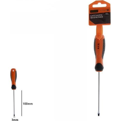 Trade Shop - Destornillador Destornillador Magnético 3x100mm Tip De Corte Ergonómico Agarre 07424 -