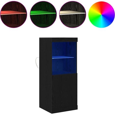 Maison Exclusive - Buffet LED Chêne noir 41 x 37 x 100 cm Bois d'ingénierie