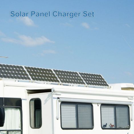 Tbest Chargeur de panneau solaire Panneau solaire 10W en silicium polycristallin, double sortie USB pour motos, moto outillage (1/5)