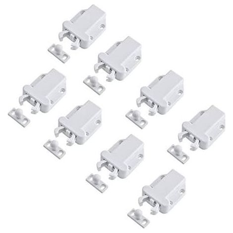 Rouleau à loquet tactile push to open pour porte de placard et meuble fermeture invisible blanc 8 pièces (1/5)
