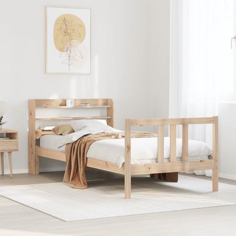 Cadre de lit avec tête de lit sans matelas-Structure de lit sans matelas 75x190 cm 497832 (1/5)