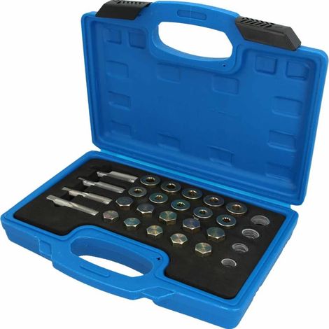 BRILLIANT TOOLS Kit de reparación de roscas de tapón de drenaje de aceite, 64 piezas - BT711250 (1/5)
