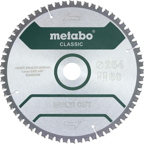 Hoja de sierra Multi Cut Classic 254x30 mm dientes 60 FZ/TZ 5°neg (1/5)