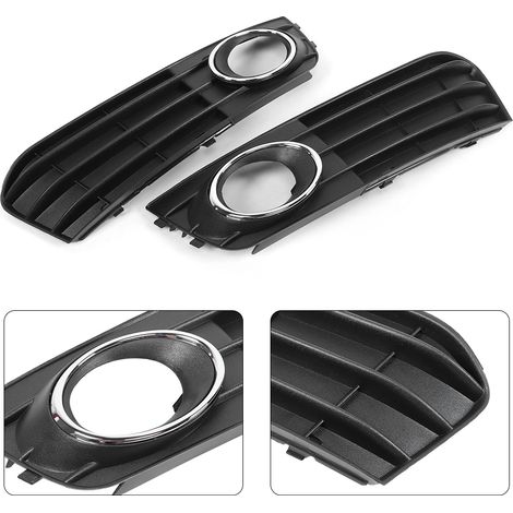 Paar Nebelscheinwerfergitter links + rechts, Abdeckung für Fahrzeugbeleuchtung, Teilenummer 8KD807681, passend für Audi A4 B8 0912 (1/5)