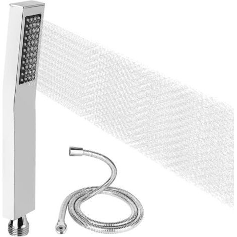 Pommeau Douche Haute Pression, avec 1,5 m Tuyau, avec Buse en Silicone Autonettoyante et Fonction Anticalcaire, Douchettes G1/2 pour la Salle de Bain (1/5)