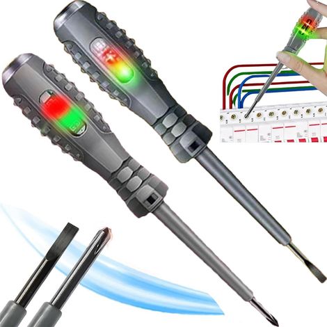 Tournevis plat Phillips magnétique puissant 2 en 1 à couple élevé, détecteur d'électricité, testeur de tension sans contact, testeur de courant électrique, circuit électrique, fil sous tension, testeu (1/5)