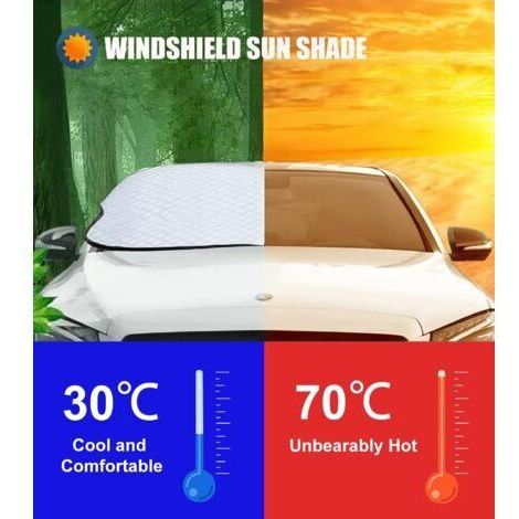 NALOOKAMIC Pare Soleil Voiture Pare Brise Avant, Protège Pare Brise Pliable Et Détachable En Été, Bloquant Les Ultraviolets Protège Pare Brise Heures Sur 24, Bloquant La Neige, Le Gel (sans couverture
