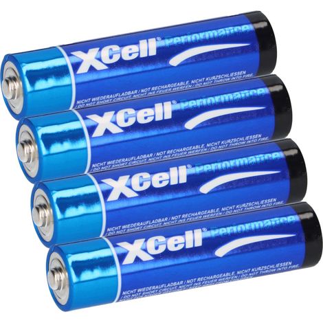 XCell 4er Folie LR03 Micro Super Alkaline Batterie AAA (1/5)