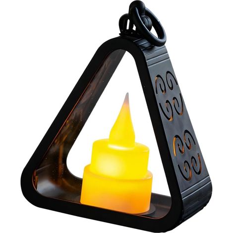 Lampe de Chevet décorative et compacte, idée Cadeau Originale, veilleuse Triangulaire LED pour la Maison, la Lecture, la cheminée ou la Chambre, Noir (1/5)