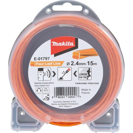MAKITA E-01797 HILO DE NYLON HELICOIDAL 2,4 MM (15 M)