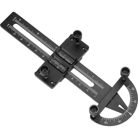Outil de mesure d'amortisseurs RC en alliage d'aluminium, réglable, robuste et durable, pour voitures RC (noir). (1/5)