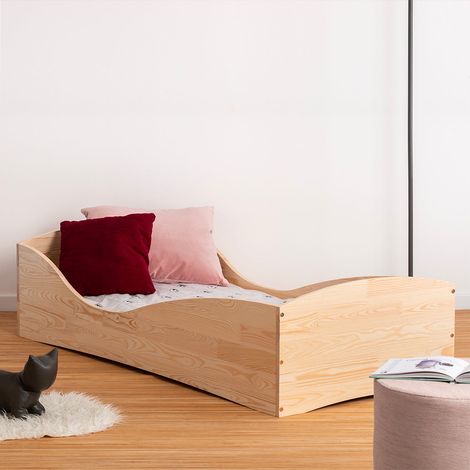 Lit 90x190 sommier inclus Zoé Bois (1/3)