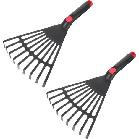 2pièces Râteaux De Jardin Portables Lot de Râteaux à Gazon Pratiques pour Bourer Et Désherber De Jardinage pour Maison (1/5)