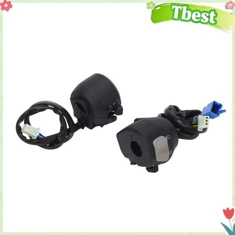 Tbest Interrupteur de guidon de moto Interrupteur de Guidon ABS Durable 22 Mm Gauche Droite Clignotant Klaxon moto poignee (1/5)