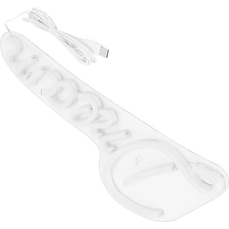Lampe néon LED unique alimentée par USB, enseigne murale néon bleue, décoration de chambre pour fêtes et vacances (1/5)