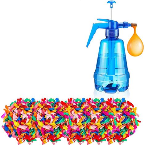 Système professionnel de remplissage de ballons à eau - 1 pompe + 1000 ballons, station de gonflage rapide pour les fêtes d'été, les jeux d'eau dans le jardin et à la plage, assortiment (1/5)