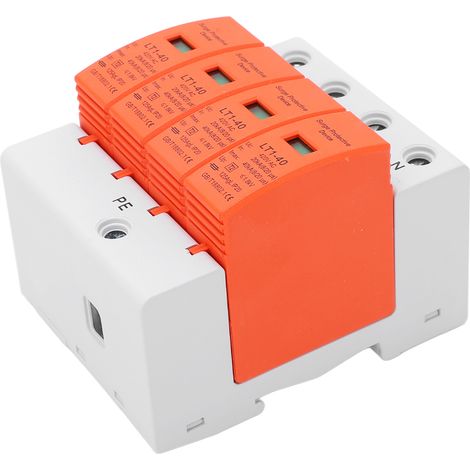 Parafoudre AC 4P 20-40KA 420V réponse rapide montage rail 36mm dispositif protection surtension (1/5)