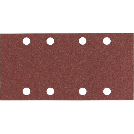 Bosch – Set de papiers abrasifs 2608605310 pour ponceuse vibrante – Lot de 10 pièces – Grains 60/120/180 – Perforés pour aspiration poussière – Pour bois dur (1/4)