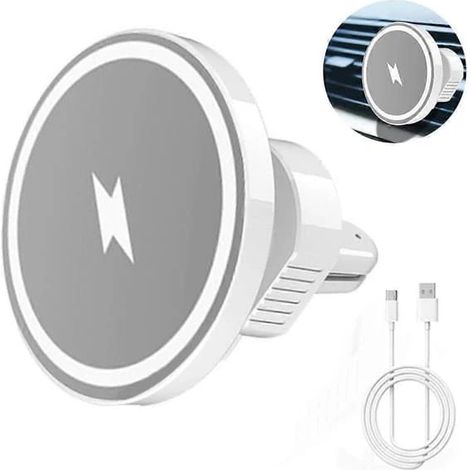 Chargeur de voiture sans fil compatible MagSafe, chargeur magnétique sans fil pour voiture, support de téléphone de voiture compatible uniquement avec l'induction Qi (1/5)