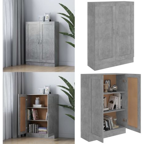 Bücherschrank Betongrau 82,5x30,5x115 cm Holzwerkstoff - Bücherregal - Holzmöbel - Regal Grau - Wandregal - Wohnzimmerdeko - Home & Living (1/5)