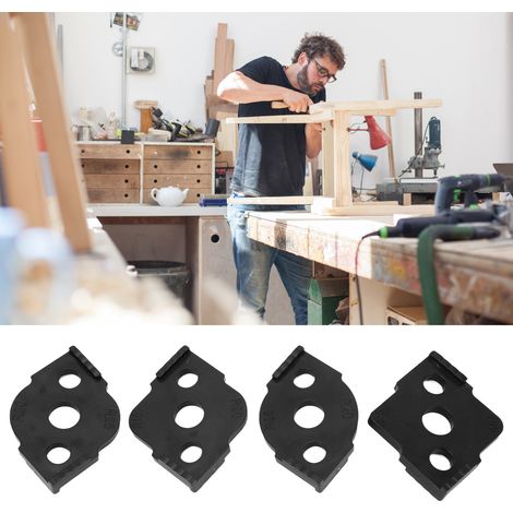 Positionneur rapide d'angles semi-arrondis pour le travail du bois (4 pièces), machine à arrondir les angles en R, positionneur rapide noir (1/5)