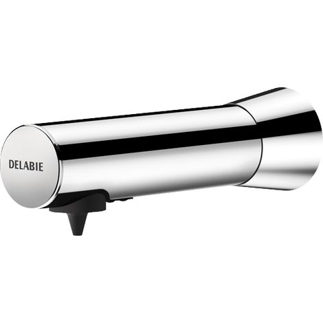 Delabie Distributeur de savon BINOPTIC chromé montage robinet Écl.1, 2 alimentation réseau (1/3)