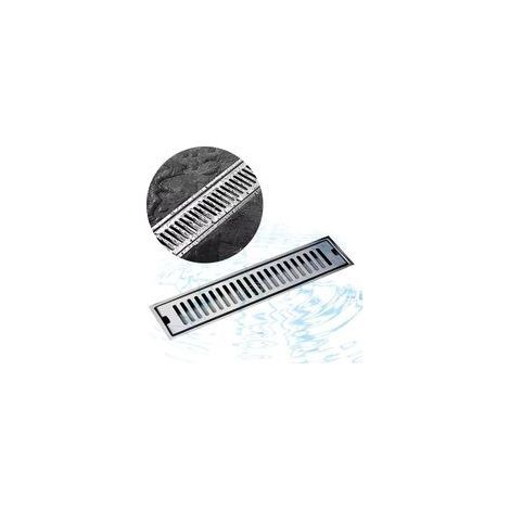 Caniveau de Douche Linéaire 50 cm, Siphon en Acier Inoxydable 304 avec Filtre Anti-Odeurs et Grille Amovible (1/5)