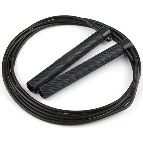 Corde à Sauter - Poignées en Aluminium Réglable - Pour Entraînement Fitness et Double Under - 1 Pièce (1/5)