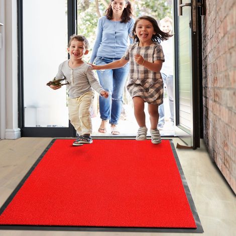 Tapis antidérapant très absorbant Monochrom Rouge 60 x 90 cm (1/5)