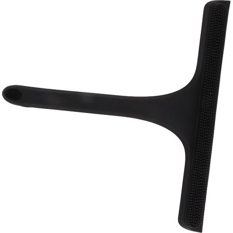 Nettoyant pour vitres avec poignée antidérapante, nettoyant pour vitres en silicone, nettoyant pour vitres de salle de bain, miroirs de cuisine, noir (1/5)