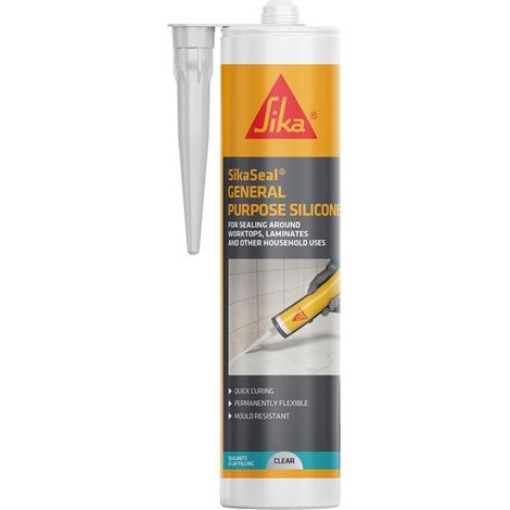 Everbuild Sika 907057 SikaSeal General Purpose Silicone Clear 260ml EVB907057