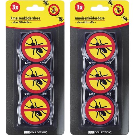 Anti-Fourmis Séduction, 6 Boîtes Anti-Fourmis Maison Approche et Evitement, Piège à Fourmi en Intérieur & Extérieur, Prêt À l'emploi, Non Toxique Inodore (B) (1/5)