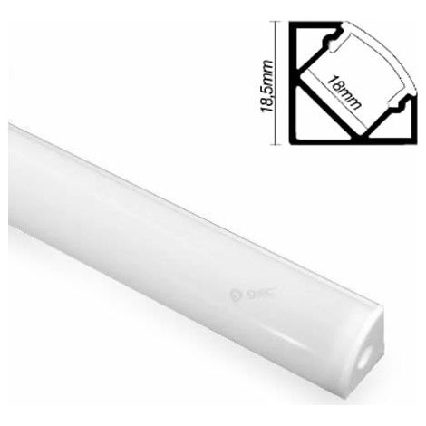 Aluminiumprofil 1 Meter lichtdurchlässiger Winkel für LED-Streifen GSC 1501544