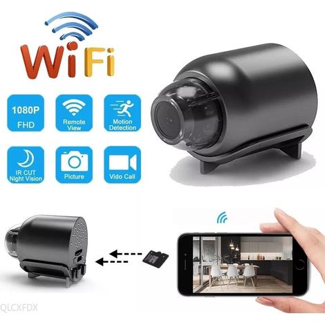(Avec carte mémoire 32G)Caméra Cachée sans Fil, 1920x1080P Mini Caméra WiFi Grand, Nanny Cam pour Caméra Espion de Sécurité à Domicile avec Détection (1/5)