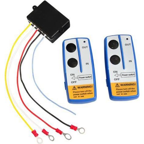 Télécommande pour treuil, télécommande radio pour treuil électrique, portée 30-70 m, 12V, piles non incluses (1/5)