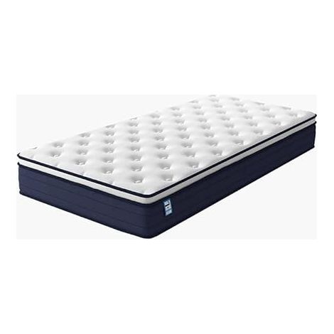 Stanew – Matelas à ressorts ensachés 90x190 cm – 25 cm d'épaisseur – 7 zones – fermeté modérée – respirant et antibactérien