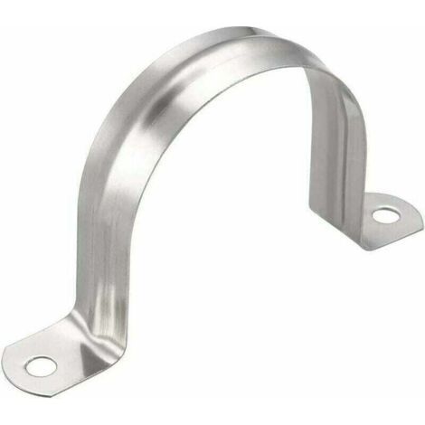 15 PCS 60 304 Stainless steel clamps U shape for fixing pipes, XU, Conduits and cables pipes - (1/4)