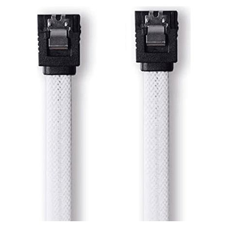 Cable SATA III con anclajes funda nylon 0.50 M Blanco (1/3)
