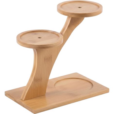 Support pour plantes de bureau et de table — Présentoir en bois à 3 niveaux pour petites plantes — Support multi-niveaux pour décoration intérieure (bureau et maison)