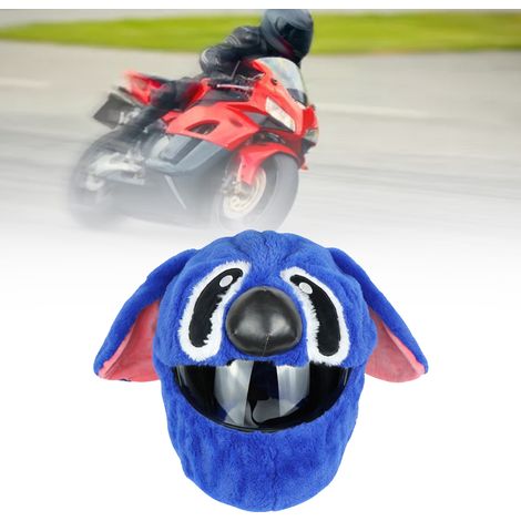 Motorradhelmüberzug im Cartoon-Stil, winddicht, aus weicher, elastischer PP-Baumwolle, niedlicher Helmschutz, für den Outdoor-Einsatz, blau (1/5)
