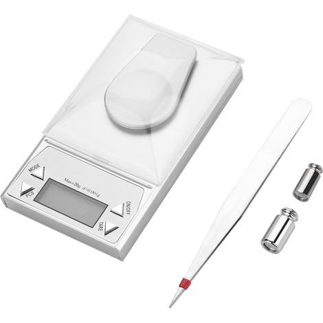 Balance électronique numérique portable LCD de poche haute précision 0,001 g pour le pesage de bijoux en or (20 g)-AquaForge (1/5)