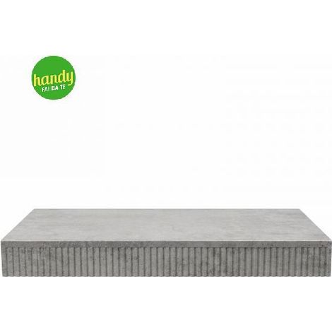 Mensolone Mobo Mentha 80 cm Stone Grey Cannettato (1/2)
